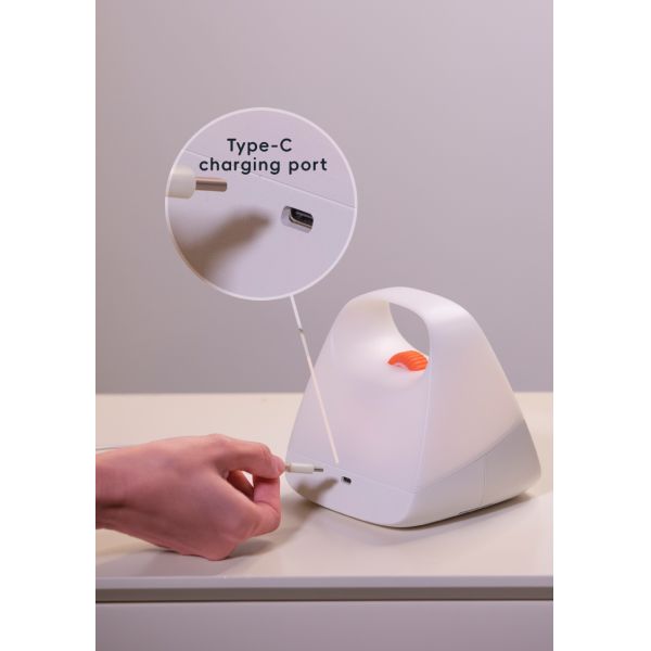 ABS Orange Dot Desk Clock for Bedroom Charming and Adorable Design Quartz Motivity