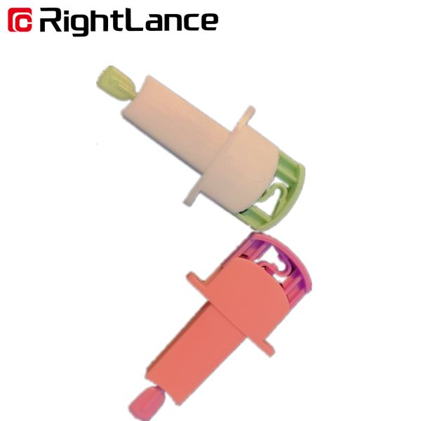 Pink Red Sterile Safety Blood Lancet Tri Beveled Tip Needle 0.059in