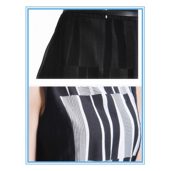 Мода 2016 Женщины Ленное платье Шифон с коротким передним длинным спином