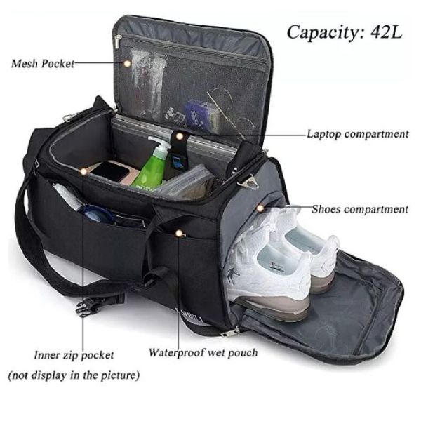 Вещевой мешок перемещения спортзала спорта большой емкости изготовленный на заказ водоустойчивый с отсеком ботинка