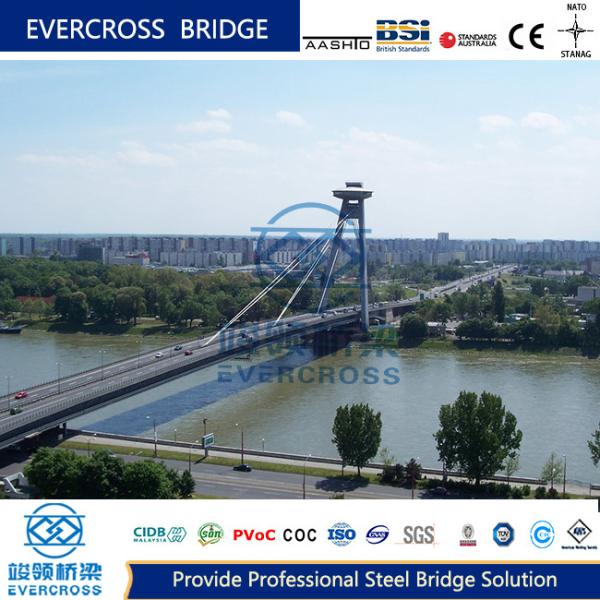 High Stability Steel Cable Suspension Bridge For Highway Traffic Long Life