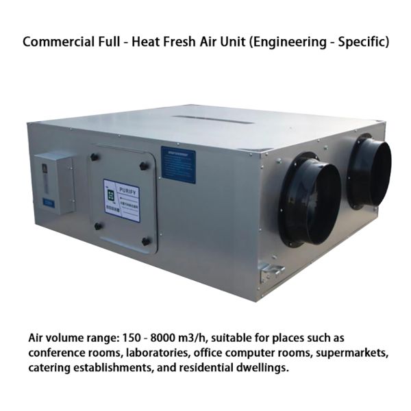 1000-30000 M3/H Fresh Air Filtration System Erv Hrv Heat Recovery Ventilator