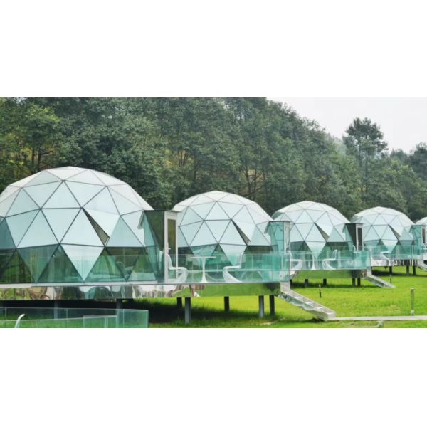 Коммерческий глампинг на открытом воздухе Иглу Дом Стеклянный Дом Палатка Геодезический купол Палатки с ванной