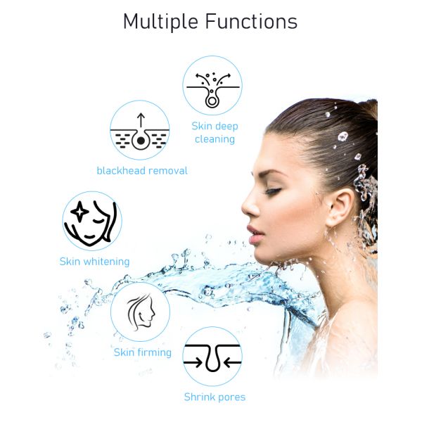 6 in 1 Micro Dermabrasion Skin Care Beauty Facial Machine for Skin Care with Visual Scrubber Handle