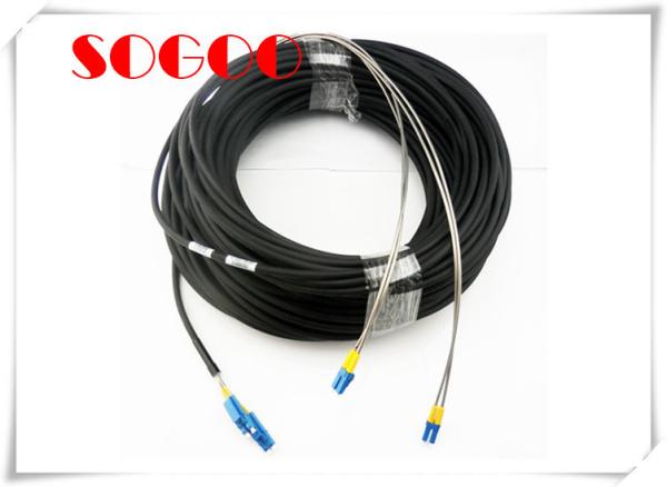 75M CPRI Fiber Cable 2 Cores DLC SM / MM With Both End Socket Protection