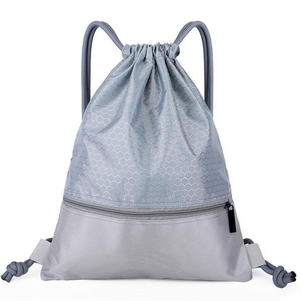 Custom Reusable Tropical Pull String Bag Drawstring Polyester School Bag For Outdoor