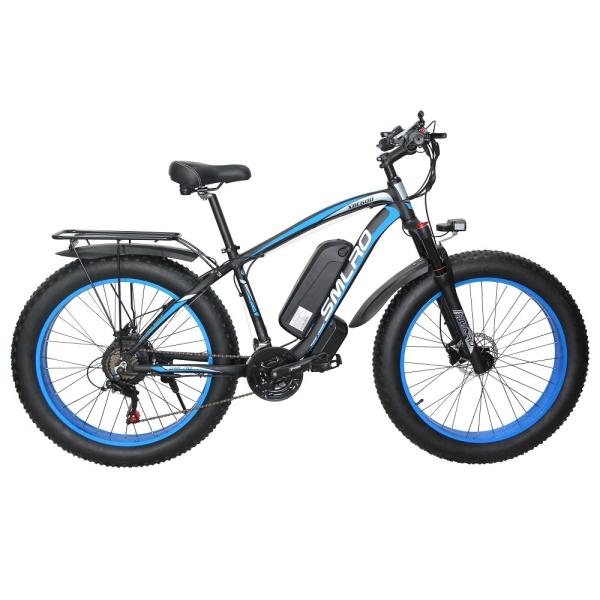 Downtube 26 Inch Fat Tire Electric Bike Brushless Geared 30km/H