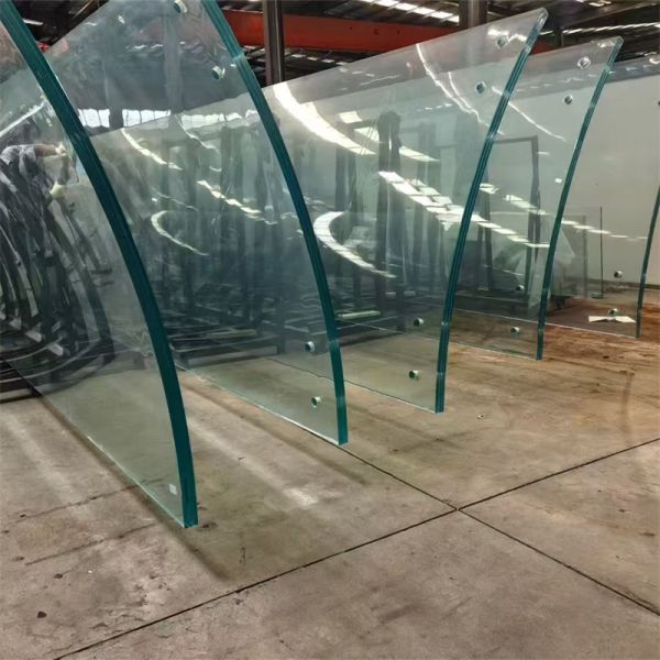 Bent Curved Tempered Safety Glass with Polished Edge for Construction Bulidings