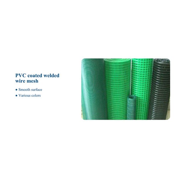 1/2 Inch Green PVC Coated Welded Wire Mesh Rolls Hardware Cloth