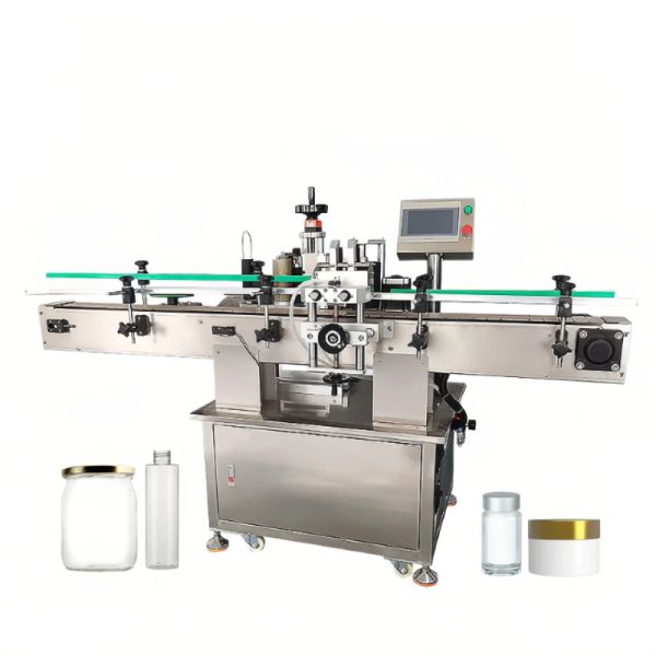 Vertical Adhesive Labeling Machine Fully Automatic Round Bottle Labeling Machine