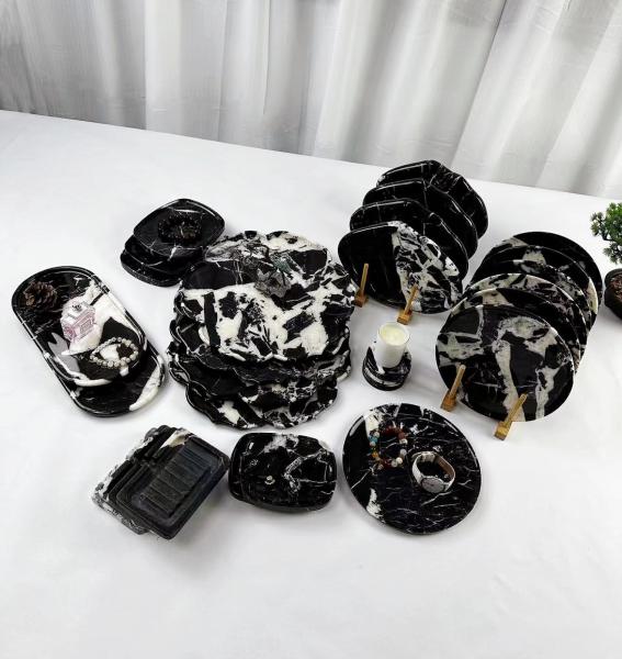 Bvlgari Black Marble Charger Plate Versatile High Durability Minimalist Sophistication