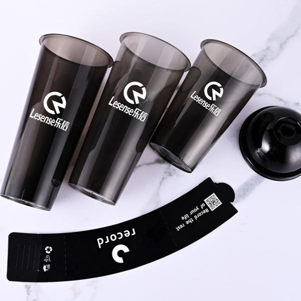 12oz 16oz 20oz PP Plastic Cups Plastic Cold Beverage Cups With Black Lids