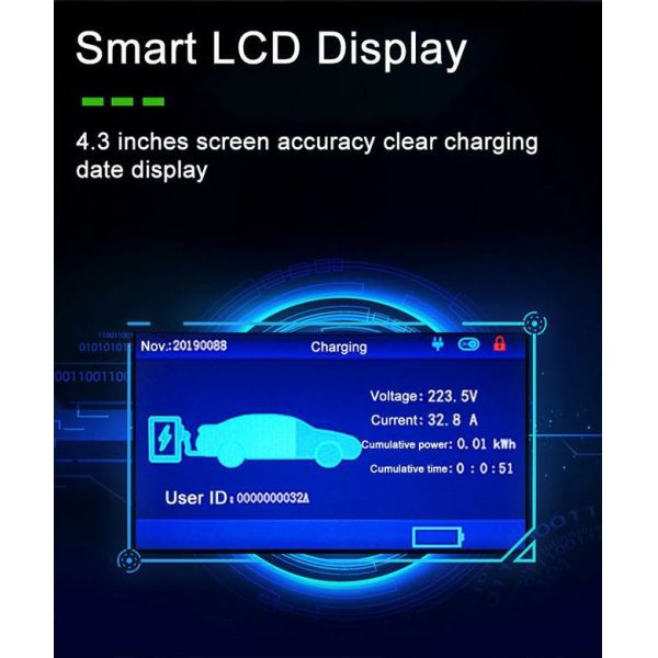 7KW Wall Mounted AC EV Charger Type 1 High Power Home Charging Stations