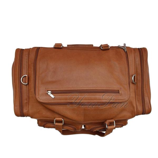 Genuine Leather Travel Duffel Bags Fashionable For Young Men / Women