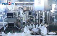Intermitente rueda de la estrella posicionamiento 2 cabezas de llenado de la bioquímica reactivo máquina de llenado