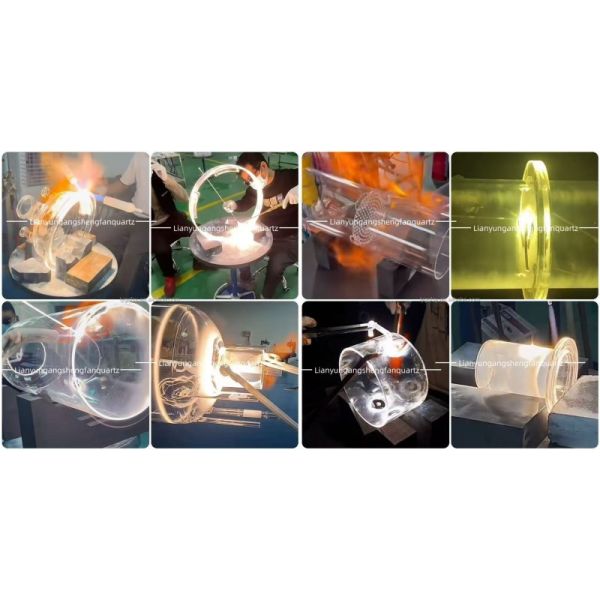 Customized High temperature resistant 1200 high purity 99.99% Quartz flange Tube