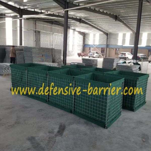 Bolsa Hesco Militar 2.74m Pared de Protección de Barrera Defensiva Altamente Galvanizada hecha por Caja de Gabión Soldada