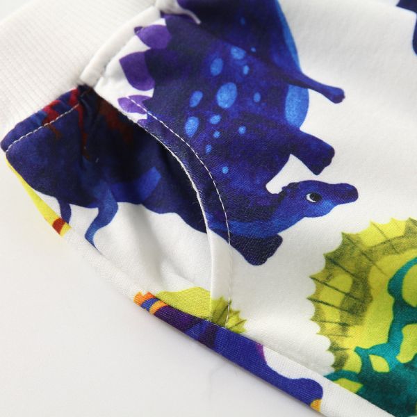 Boys Children'S Casual Suit Dinosaur Cartoon Printed