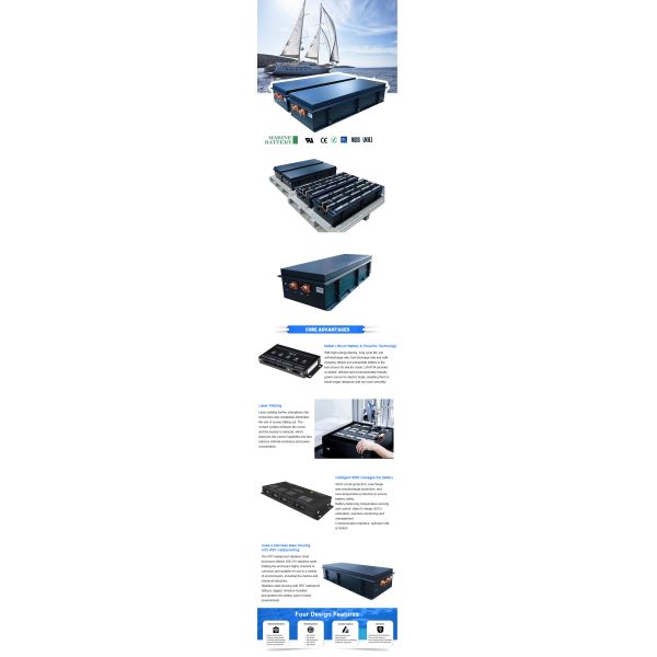 OEM ODM Marine EV Литийный аккумулятор 96v 300ah Lifepo4 для электрической лодки / яхты