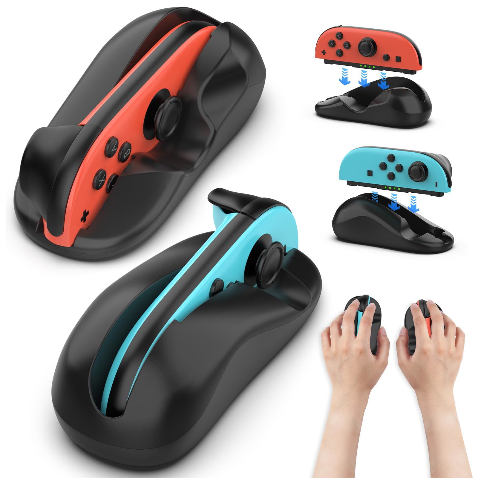 Gaming Controller Mouse for Joy-Con 2 Hand Grips, Mini Portable Mice for Drag x Drive Game Accessories for Switch 2