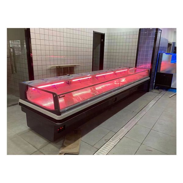 Horizontal High-End European Design Fresh Meat Refrigerated Storage Display Freezer