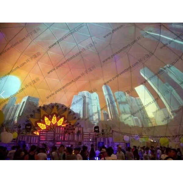 Luxury Waterproof Transparent Geodesic Dome Tents For Outdoor event / Show / Ceremony / Exhibitions