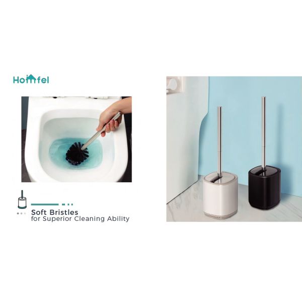 Fashion Steel Toilet Cleaning Brush And Holder With Contemporary Design