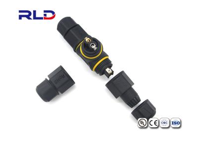 Tipo conector de alimentação impermeável de T da maneira IP68 da tomada 3 dos conectores do divisor do cabo