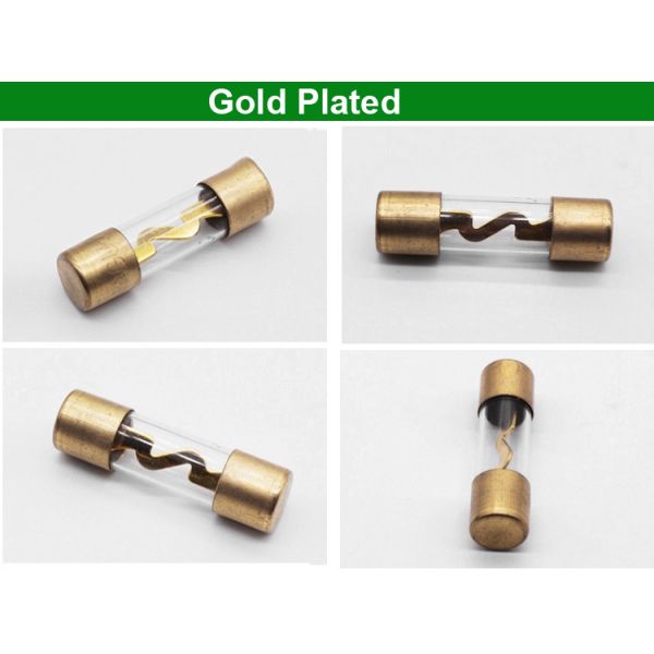 Стерео автомобиля золота 10x38mm сплавляет сплав цинка AGU взрыватель 20 Amp стеклянный