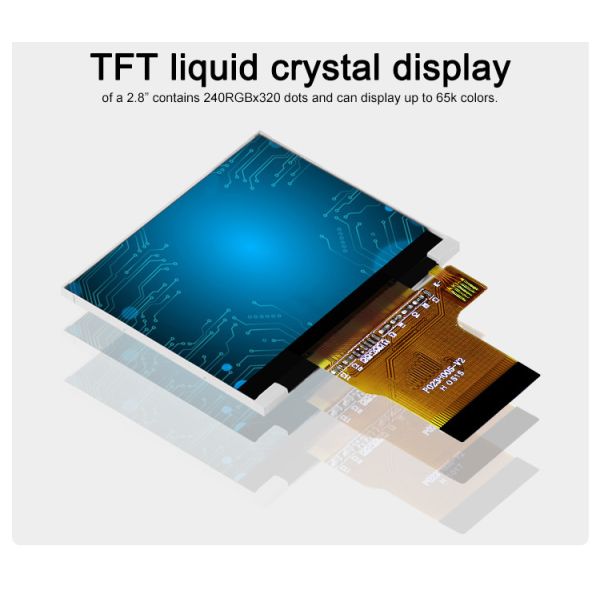Polcd 8080 MCU pantalla LCD de alto brillo de LCD ILI9342C de 2,31 pulgadas para uso médico