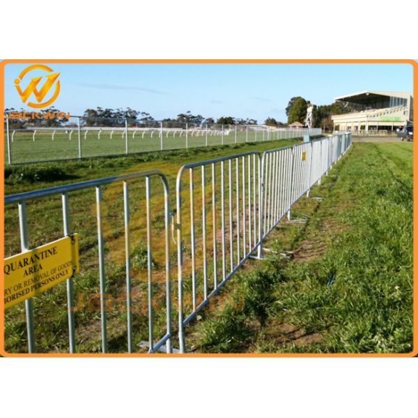Hot - Dipped Galvanised Flat Feet Traffic Metal Crowd Control Pedestrian Barrier