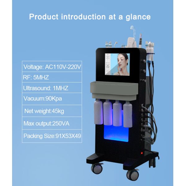 Professional Spa 14in1 Korean Hydra Dermabrasion Facial Machine Hydro H2o2 Bubble Microdermabrasion Facial Machine