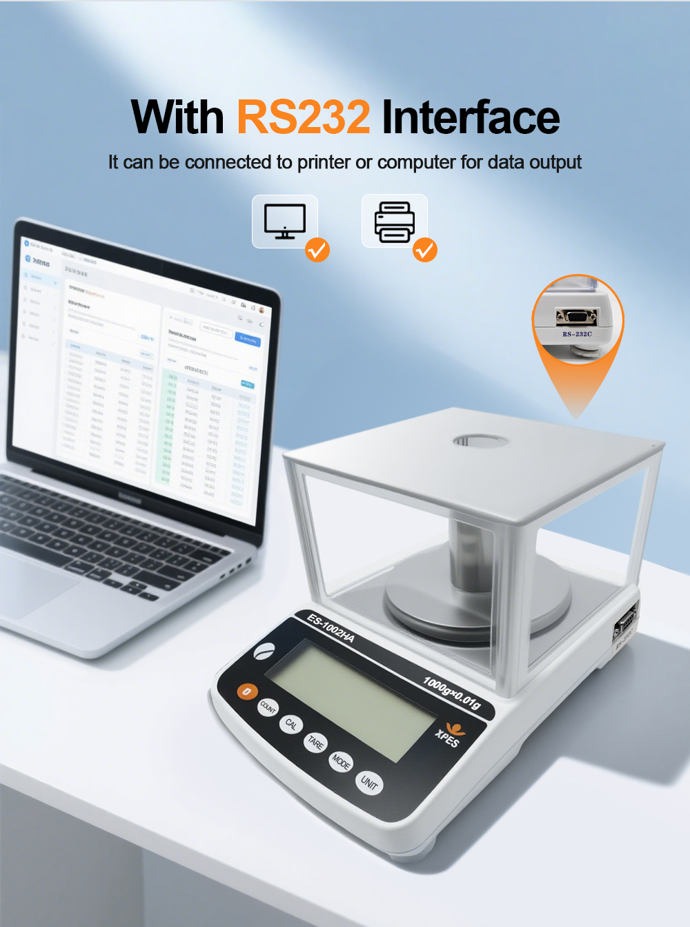 Electronic Balance 100g-1200g Range High Precision 0.01g Resolution Laboratory Balance with Hood Shield for Laboratory Weighing