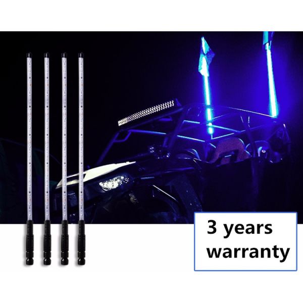 4 Feet Quick Disconnect 12V super bright king quad atv led whip light antenna sand flag pole light