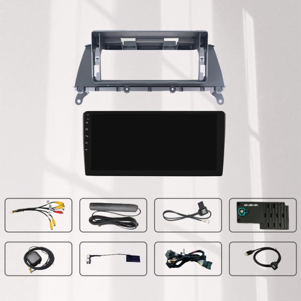 Lecteur de DVD pour voiture Android Auto Facial cadre en plastique pour 2011-2017 BMW X3 Radio pour voiture Android Avec accessoires de câble stéréo