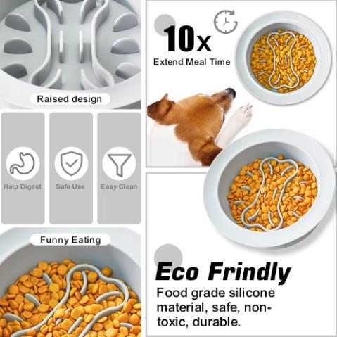 Silicone Pet Bowls 2 In 1 Lick Mat Dog Bowl With Suction Cup