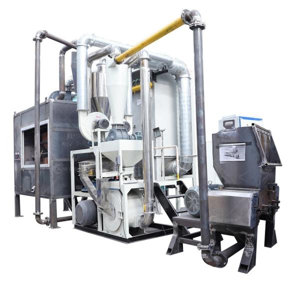 Linha de produção de reciclagem de película de plástico de alumínio de sucata qualificada 85 kW Peso 5,8 t