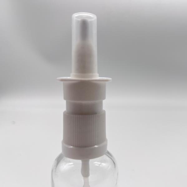 Customized Logo Printing Nasal Spray Pump 18/410 18/415 With Shiny Silver / Gold Collar