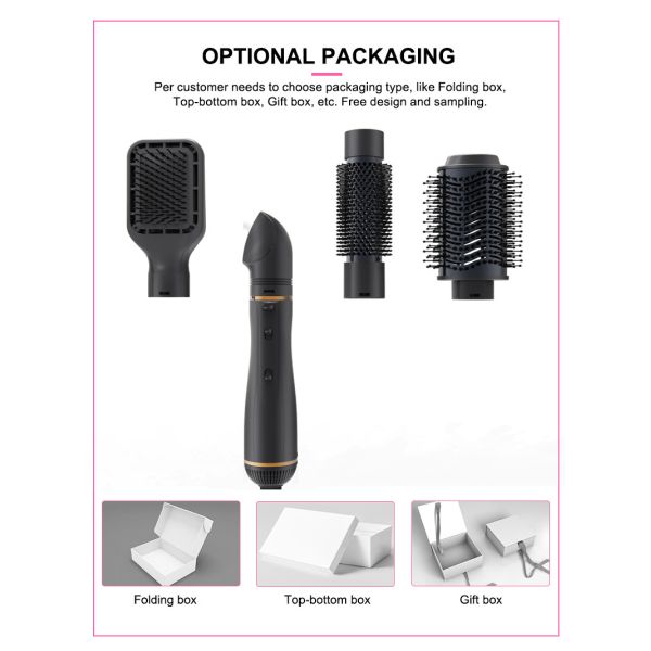 Многофункциональные 4 в 1 материале ABS температуры щетки горячего воздуха 120C