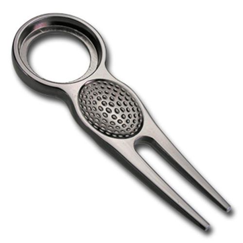 Copper Metal Golf Repair Tool , Promotional Gift Personalized Divot Tool Pitchfork