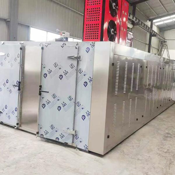 PLC Industrial Continuous Tunnel Dryer 4KW Microwave Drying Of Fruits And Vegetables