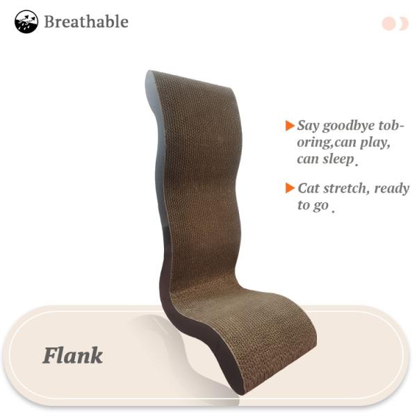 L-Shaped Wave Cat Scratching Board L Shape More Functions Cardboard Corrugated Cat Scratcher for Cats
