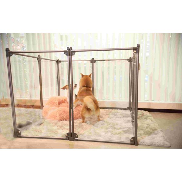Портативный алюминиевый акриловый детский сад для собак щенка кролик