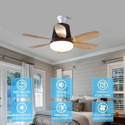 Ventilador de techo giratorio 360 grados con luz LED regulable para decoración del hogar inteligente con cabezal móvil del fabricante