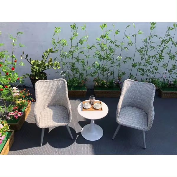 Unfolded 3 Piece Rattan Patio Set Waterproof Three Piece Rattan Furniture