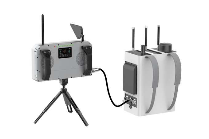 Portable 8 Channel Backpack Anti Drone Jammer 2 In 1 For Full Band UAV Suppression