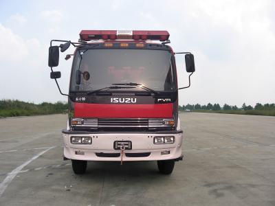 Caminhão de bombeiros vermelho 177KW, veículo de bombeiros 4x2 para resgate de emergência