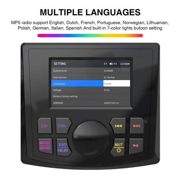 GRANDnavi водонепроницаемое морское стерео AM FM USB Bluetooth мультимедиа портативное морское радио