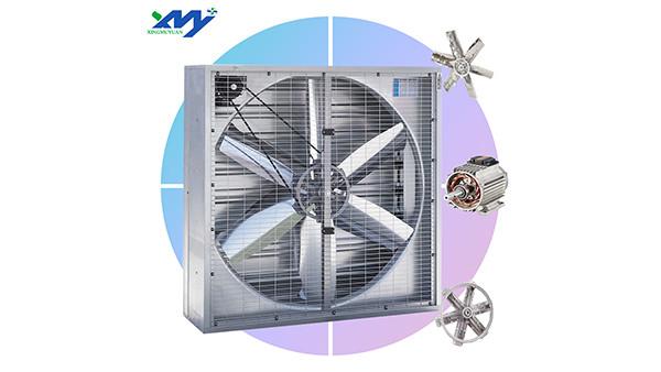 Big Blade Wall Mounted 1380mm Poultry Small Shutter Hammer Fan for Greenhouse and Farms Cooling System