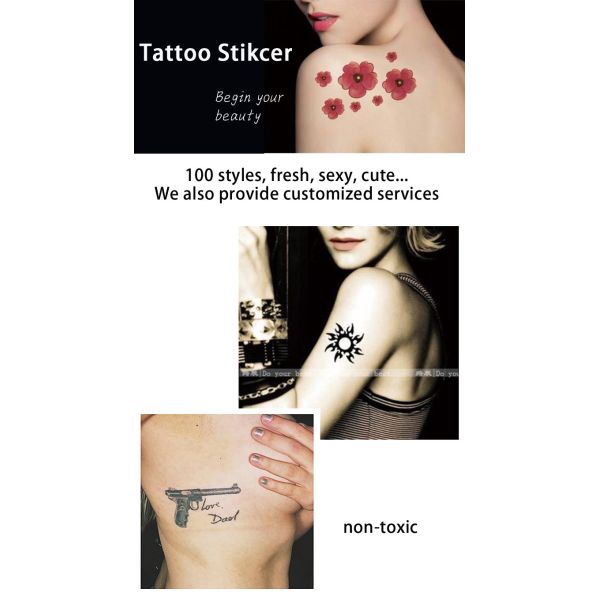 Gold Foil Body Tattoo Sticker